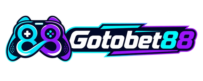 Logo Gotobet88 dengan ikon kontroler game berwarna biru dan ungu